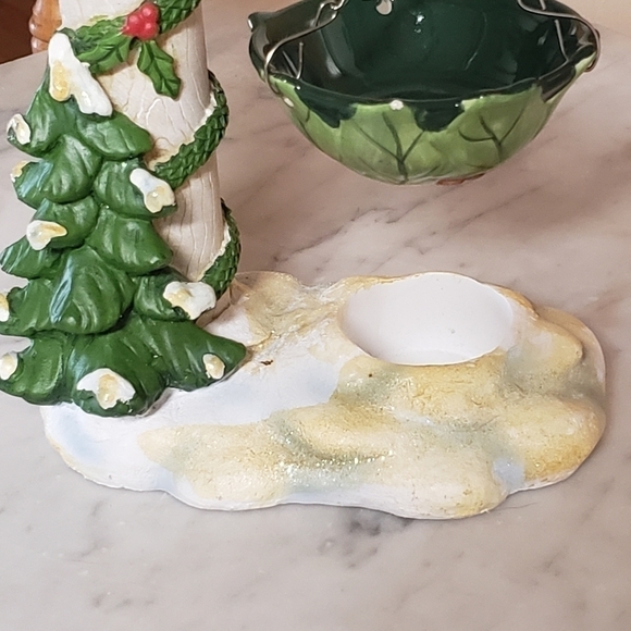 YANKEE CANDLE Christmas Hanging Wax Tart Burner Holly Berry Station North Pole - Picture 6 of 9